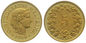 5 Rappen 1989 B